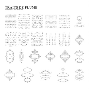 装飾活字：【PNG エディション】Gravure et Fonderie C. Derriey. Specimen-album. [TRAITS DE PLUME]