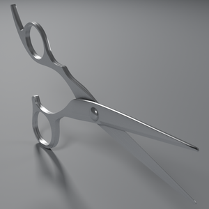 理美容シザー 3D モデル / Hairdressing Scissors 3D Model（PBR・実寸・UV 展開済み）