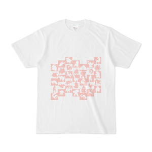 シンプルデザインTシャツ WAVE・MONSTER(PINK)