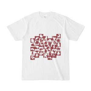 シンプルデザインTシャツ WAVE・MONSTER(MAROON)