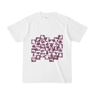 シンプルデザインTシャツ WAVE・MONSTER(PURPLE)