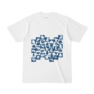 シンプルデザインTシャツ WAVE・MONSTER(NAVY)