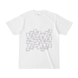シンプルデザインTシャツ WAVE・MONSTER(SILVER)