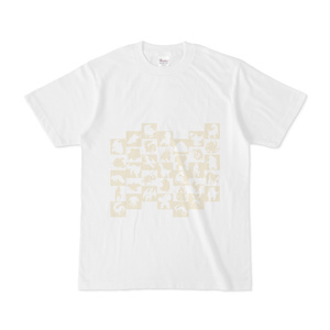 シンプルデザインTシャツ WAVE・MONSTER(BEIGE)