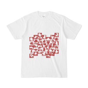 シンプルデザインTシャツ WAVE・MONSTER(BROWN)