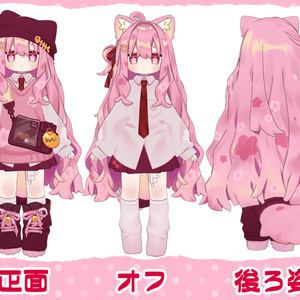 桜キプフェル瞳・髪・服のテクスチャ デフォ髪衣装・不器用ツインテール 缩略图 2