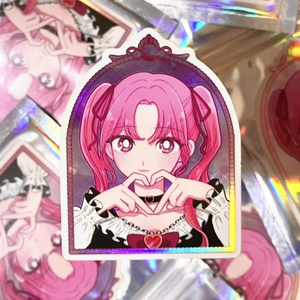 【ホログラムステッカー】宝石女子「ルビー」