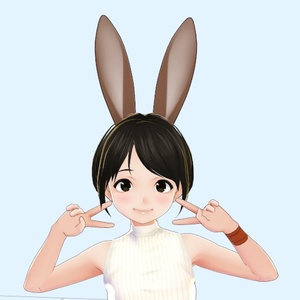 VRoidモバイル用ウサミミ　Free rabbit ears for VRoid mobile