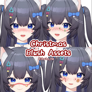 【Vtuber素材】クリスマス赤面アセット Christmas Blush Assets