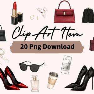 雑誌風イラスト素材20点/Fashion Editorial ClipArt