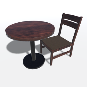 [2種/3Dモデル]テーブルセット