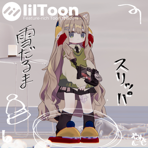【VRChat想定】雪だるまスリッパ【冬・靴】