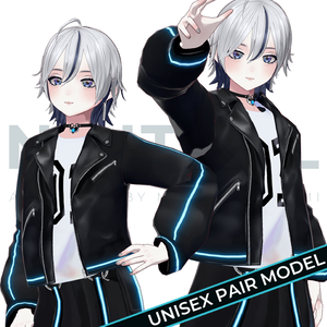 【VRM】灰凛 (CAILI) 男女ペア対応3Dモデル (Unisex Pair 3D Model)【N_UTRAL】