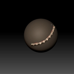 ZBrush用IMMブラシデータ フリル挿入ブラシ