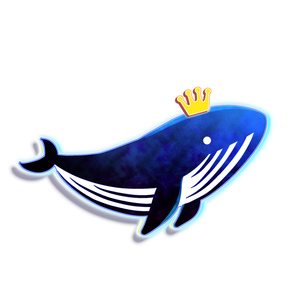 クジラ・アクリルキーホルダー:王冠