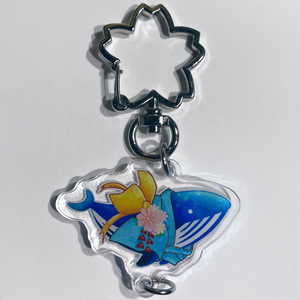 クジラ・アクリルキーホルダー:着物