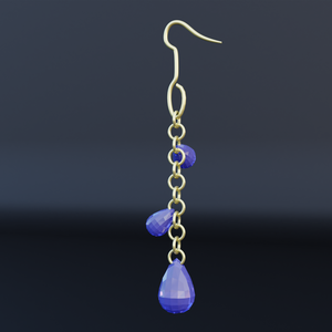 【無料配布】【PB設定済3Dモデル】雫イヤリング・ピアス
