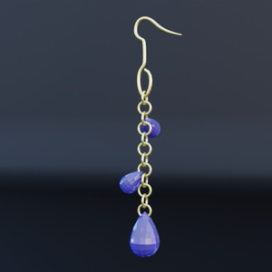 Free Distribution] [3D model with PB settings] Shizuku earrings and pierced earrings