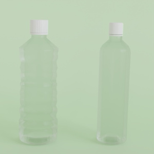 3D model] 2 kinds of PET bottles