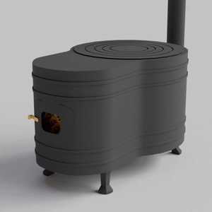 3D model] Wood stove (Daruma type)
