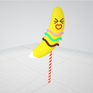【VRC想定】CHOCO、チョコバナナ等の贈り物セット【3D小物】（机付き）【PCVR／Quest】 缩略图 6