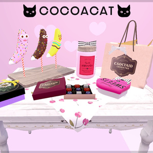 【VRC想定】CHOCO、チョコバナナ等の贈り物セット【3D小物】（机付き）【PCVR／Quest】 缩略图 20