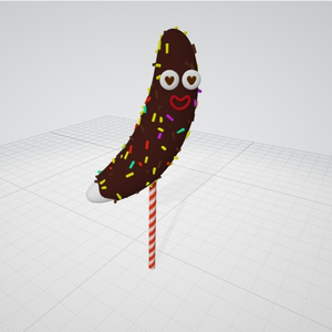 【VRC想定】CHOCO、チョコバナナ等の贈り物セット【3D小物】（机付き）【PCVR／Quest】 缩略图 4