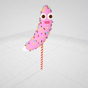 【VRC想定】CHOCO、チョコバナナ等の贈り物セット【3D小物】（机付き）【PCVR／Quest】 缩略图 5