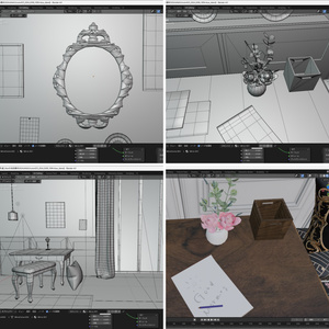 【VRC☆MetaQuest対応）】大人ガーリー(＋アールデコ調）お部屋＆雑貨　Rooms and Miscellaneous 缩略图 7