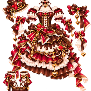 ガートショコラ風ドレスセット