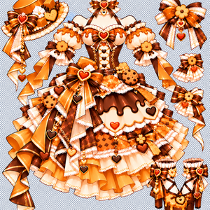 キャラメル風ドレスオレンジ色