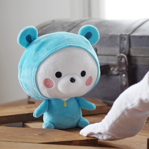 新くま☆しろまるきぐるみボールチェーンぬいぐるみ - 駄菓子屋ぴっぴ