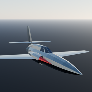 ローポリでレトロなジェット戦闘機の3Dモデル