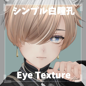 【Alué（アルエ)専用】 シンプル白瞳孔 Eye Texture