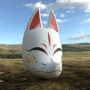 【Vケット4】けのも式狐面.unitypackage