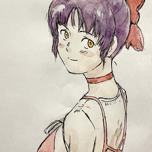 手描き水彩イラスト チラ見 - ダンボールレーベル - BOOTH