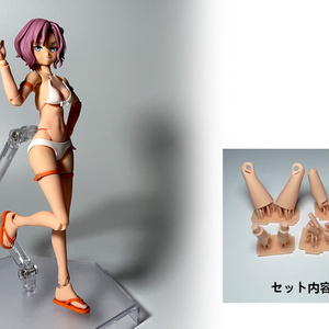 プラモデル　スマートbody ストライプ水着セット ASRA弓兵用 「メガミデバイス」 改造キット シリーズNo.14 カラーレジンキャストキット スマートbody ストライプ水着（ASRA忍者/弓兵）改造パーツセット