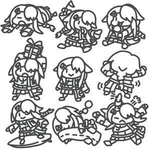よちよたちファンクラブのシームレスパターン