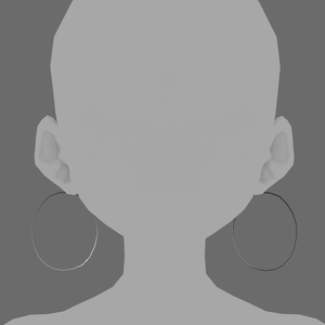 Silver earrings (hair preset)