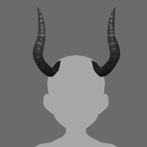 Black demon horns (hair preset)