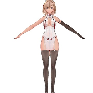 3Dアニメ少女モデル01 [PMX MMD, VRM, FBX]
