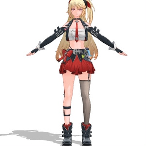 3Dアニメ少女モデル02 [PMX MMD, VRM, FBX]