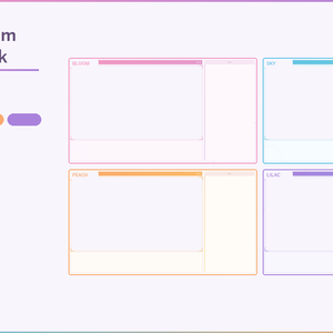 【OBSオーバーレイ素材】Pastel Stream Overlay Pack - 4カラーセット