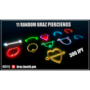 【3Dモデル】11 RANDOM BRAZ PIERCINGS