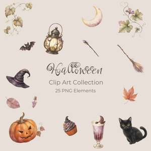 Halloween Clip Art Collection｜25 PNG Elements