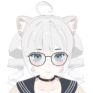【vroid/vrm model】FF004 Cat-eared jk with glasses