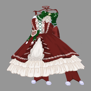 【VRoid衣装】Christmas style Lolita dress