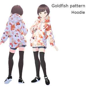 金魚柄パーカー01