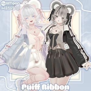 🎉発売記念セール🎉〖8アバター対応〗PUFF RIBBON〖3D衣装〗