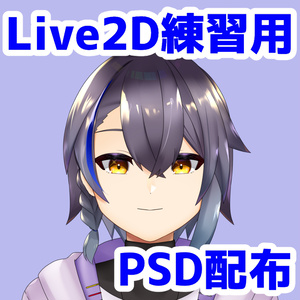 【Live2Ⅾ練習用】練習用パーツ分けPSD立ち絵